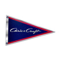 Chris-Craft® Pennant Flag Chrome Sticker 5.5"