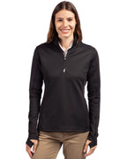 Cutter & Buck® Traverse Stretch Eco Quarter Zip Womens Pullover