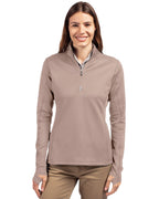 Cutter & Buck Traverse Recycled Smooth Stretch Womens Quarter Zip Pullover