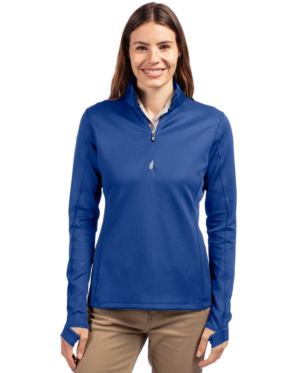 Cutter & Buck® Traverse Stretch Eco Quarter Zip Womens Pullover