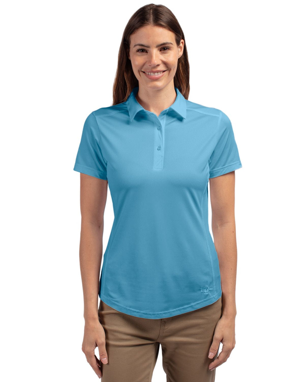 Cutter & Buck® Prospect Eco Textured Stretch Recycled Womens Short Sleeve Polo