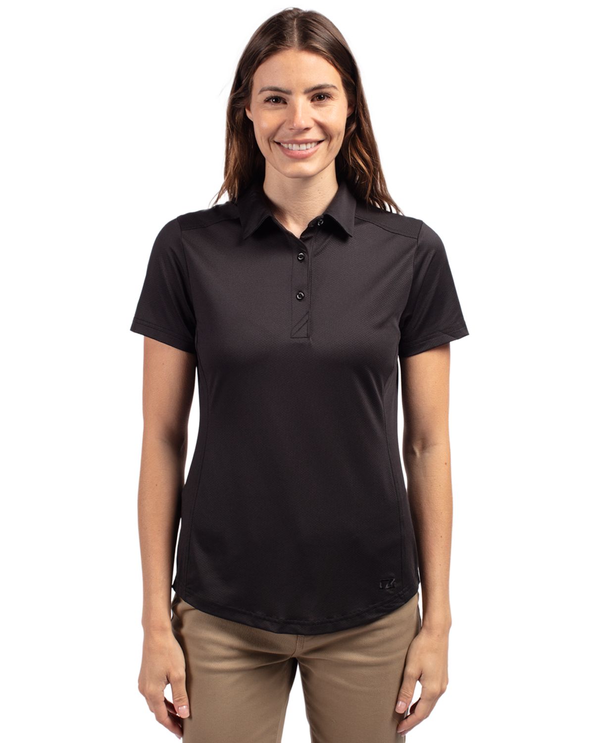 Cutter & Buck® Prospect Eco Textured Stretch Recycled Womens Short Sleeve Polo
