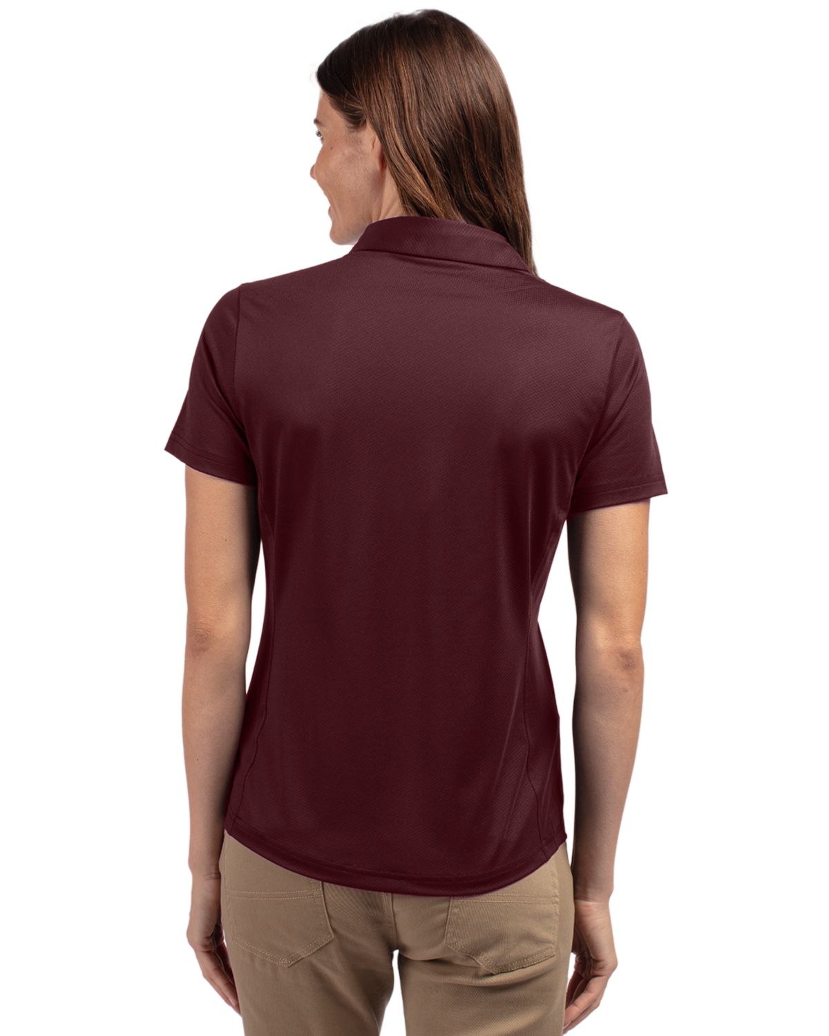 Cutter & Buck® Prospect Eco Textured Stretch Recycled Womens Short Sleeve Polo