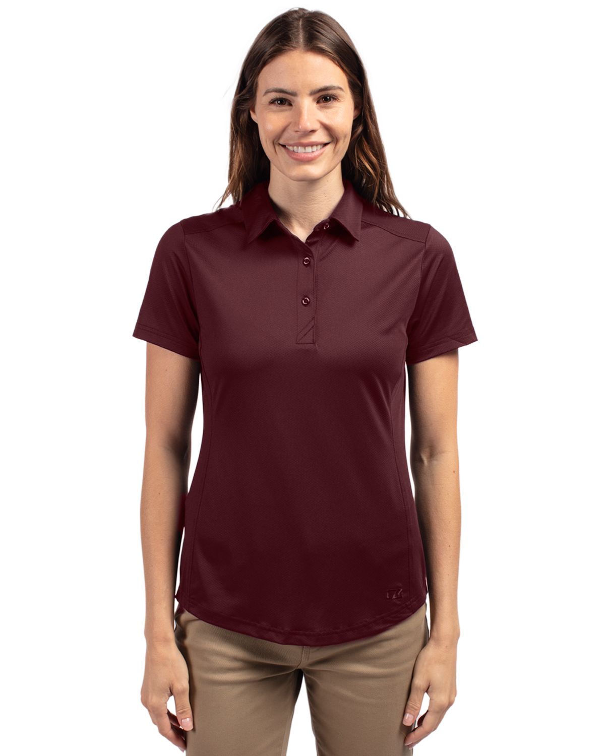Cutter & Buck® Prospect Eco Textured Stretch Recycled Womens Short Sleeve Polo