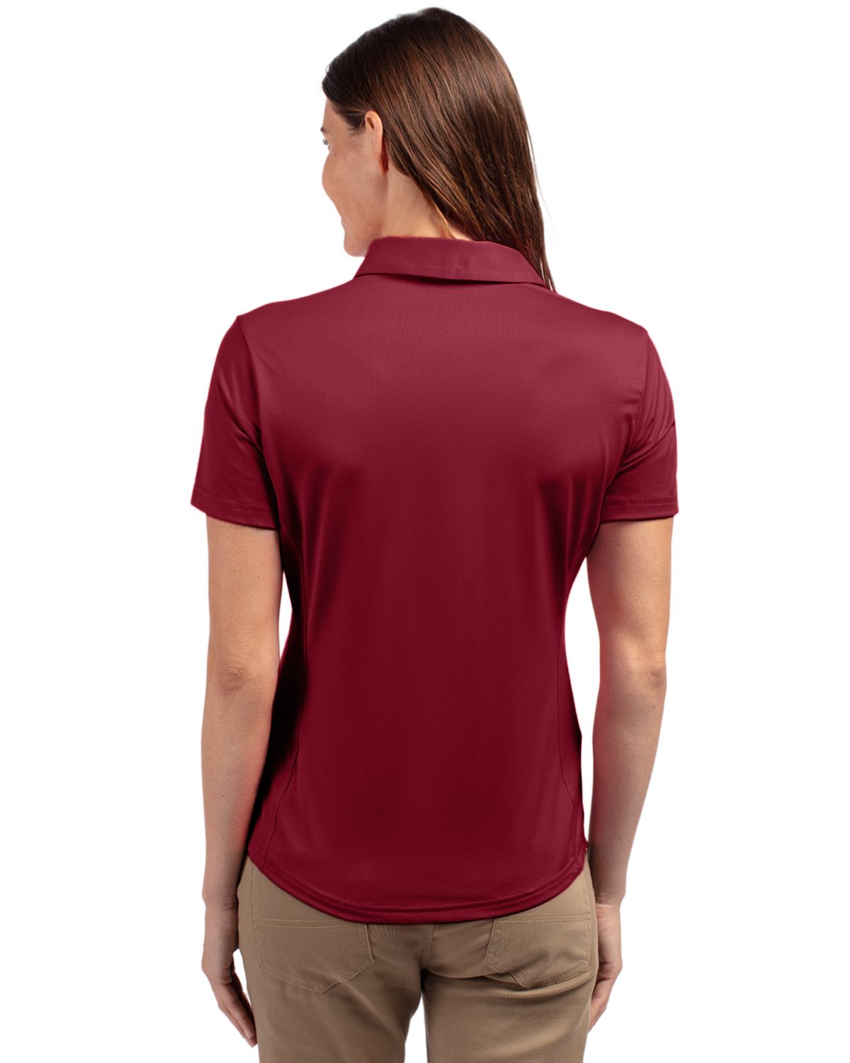 Cutter & Buck® Prospect Eco Textured Stretch Recycled Womens Short Sleeve Polo