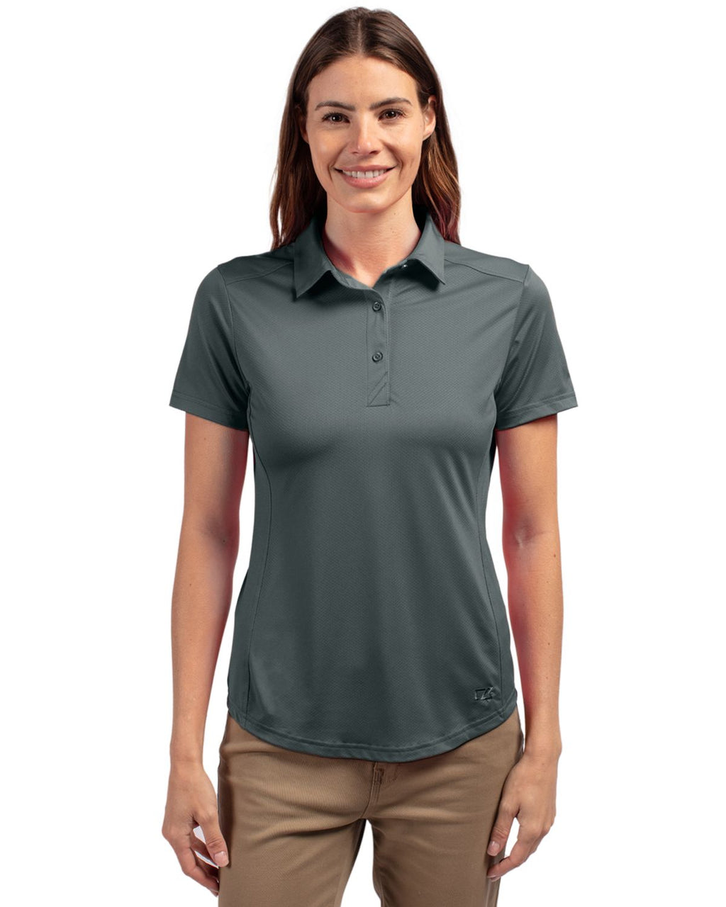 Cutter & Buck® Prospect Eco Textured Stretch Recycled Womens Short Sleeve Polo