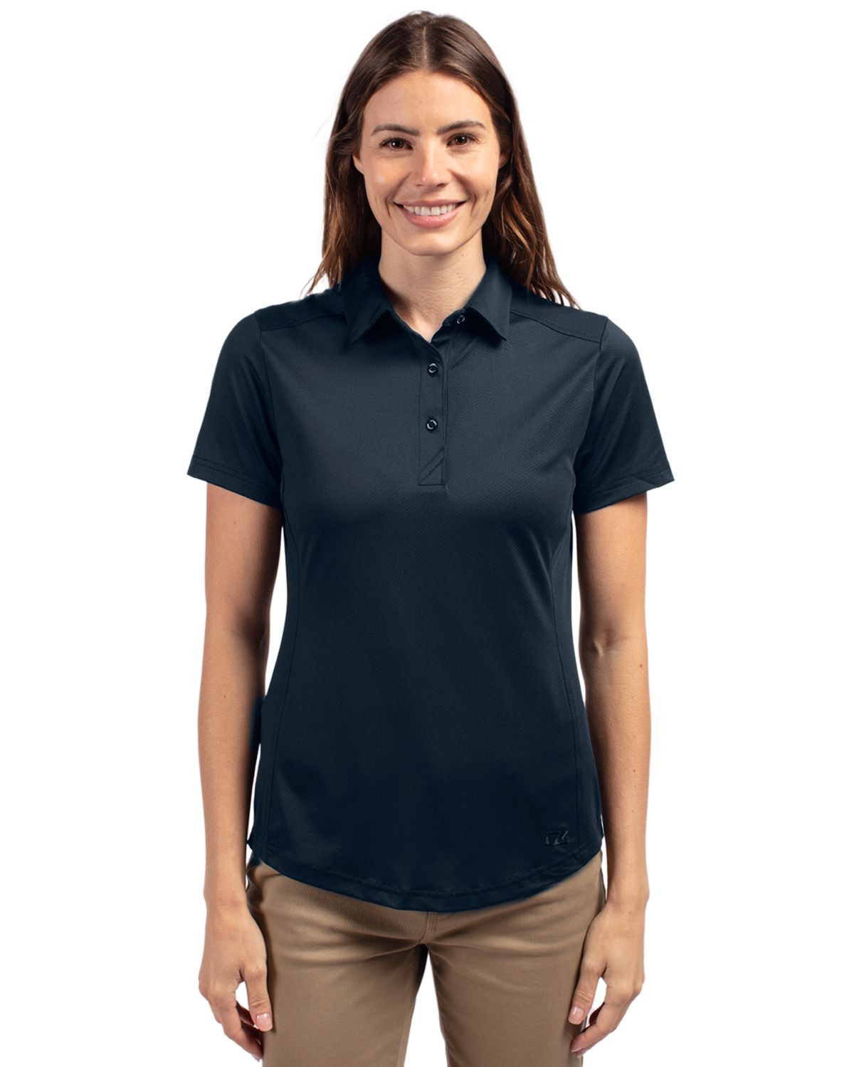 Cutter & Buck® Prospect Eco Textured Stretch Recycled Womens Short Sleeve Polo