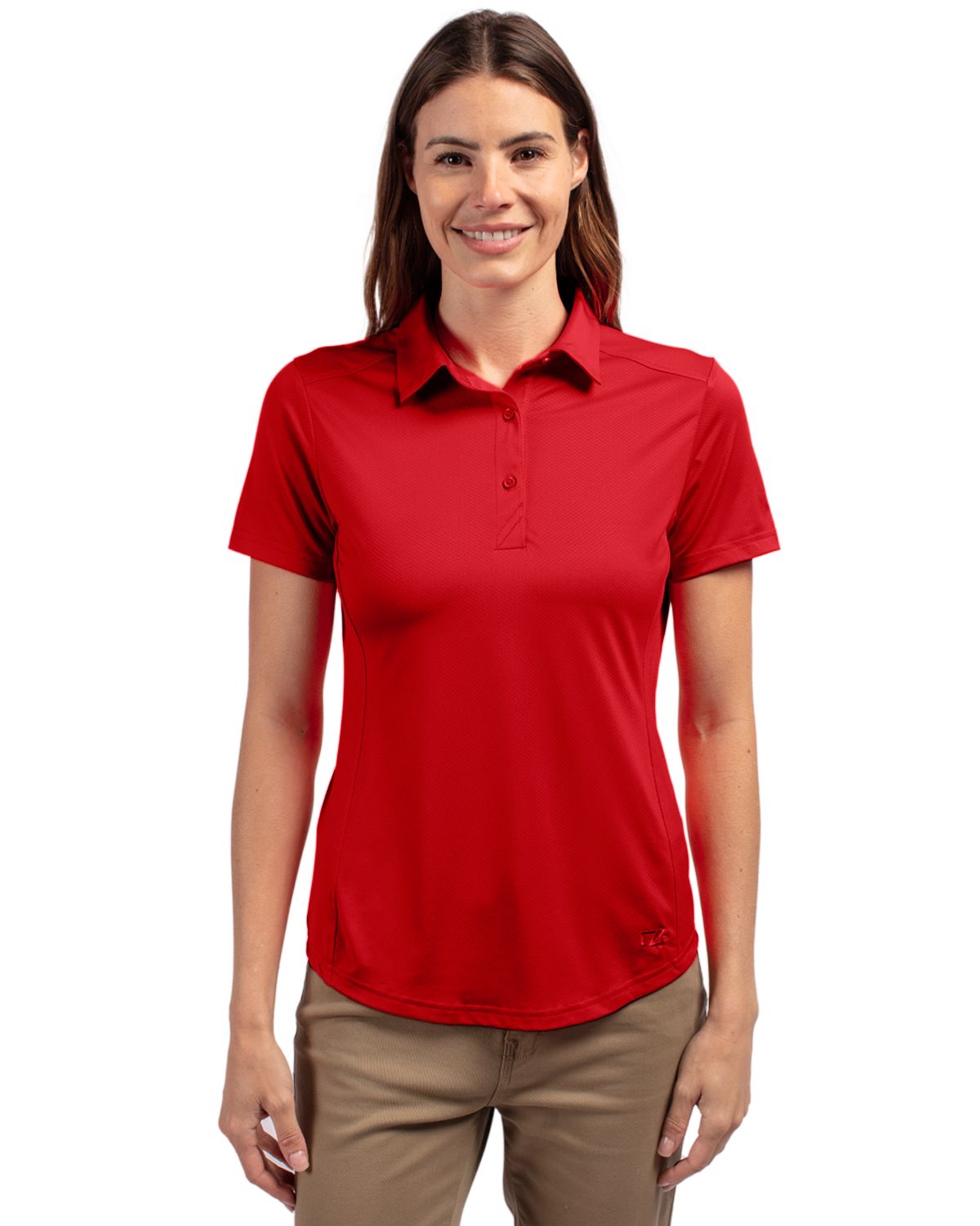 Cutter & Buck® Prospect Eco Textured Stretch Recycled Womens Short Sleeve Polo
