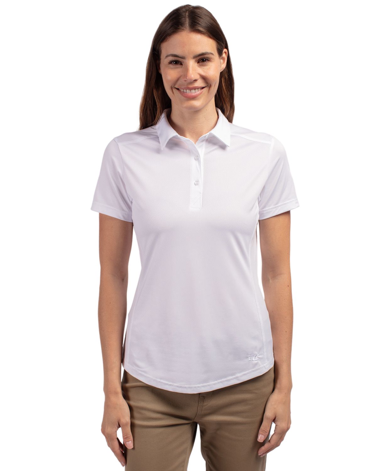 Cutter & Buck® Prospect Eco Textured Stretch Recycled Womens Short Sleeve Polo