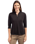 Cutter & Buck® Virtue Eco Pique Recycled Half Zip Pullover Womens Hoodie