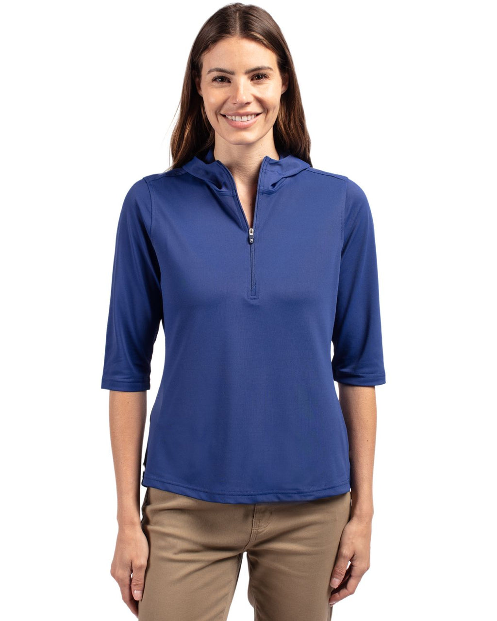 Cutter & Buck® Virtue Eco Pique Recycled Half Zip Pullover Womens Hoodie