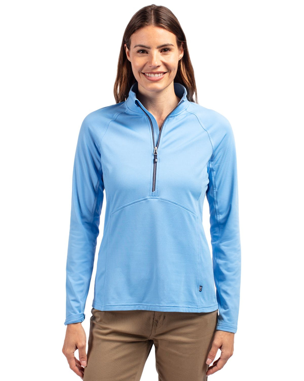 Cutter & Buck® Adapt Eco Knit Stretch Recycled Womens Half Zip Pullover