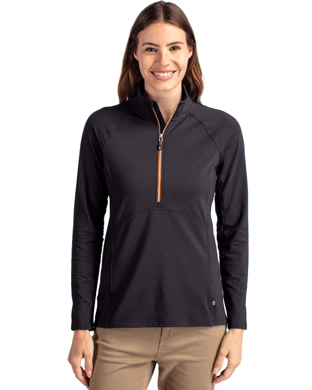 Cutter & Buck® Adapt Eco Knit Stretch Recycled Womens Half Zip Pullover