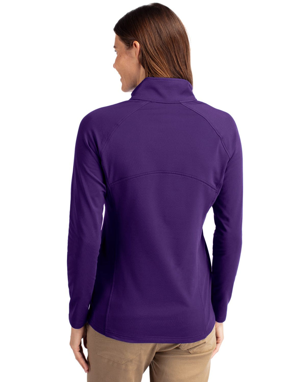 Cutter & Buck® Adapt Eco Knit Stretch Recycled Womens Half Zip Pullover