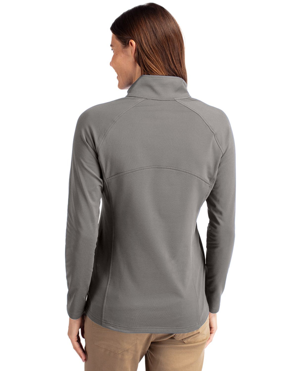 Cutter & Buck® Adapt Eco Knit Stretch Recycled Womens Half Zip Pullover