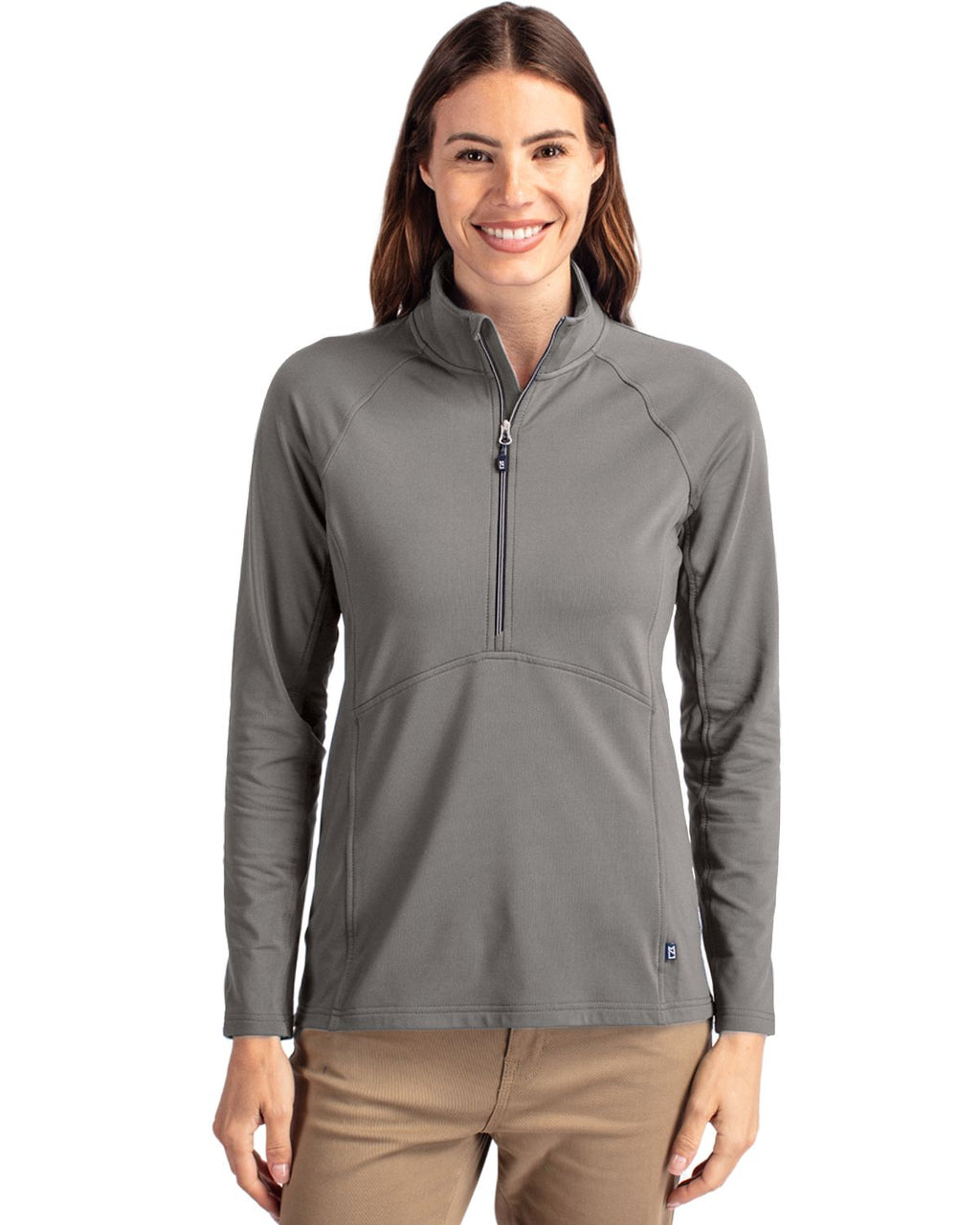 Cutter & Buck® Adapt Eco Knit Stretch Recycled Womens Half Zip Pullover