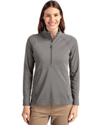 Cutter & Buck® Adapt Eco Knit Stretch Recycled Womens Half Zip Pullover
