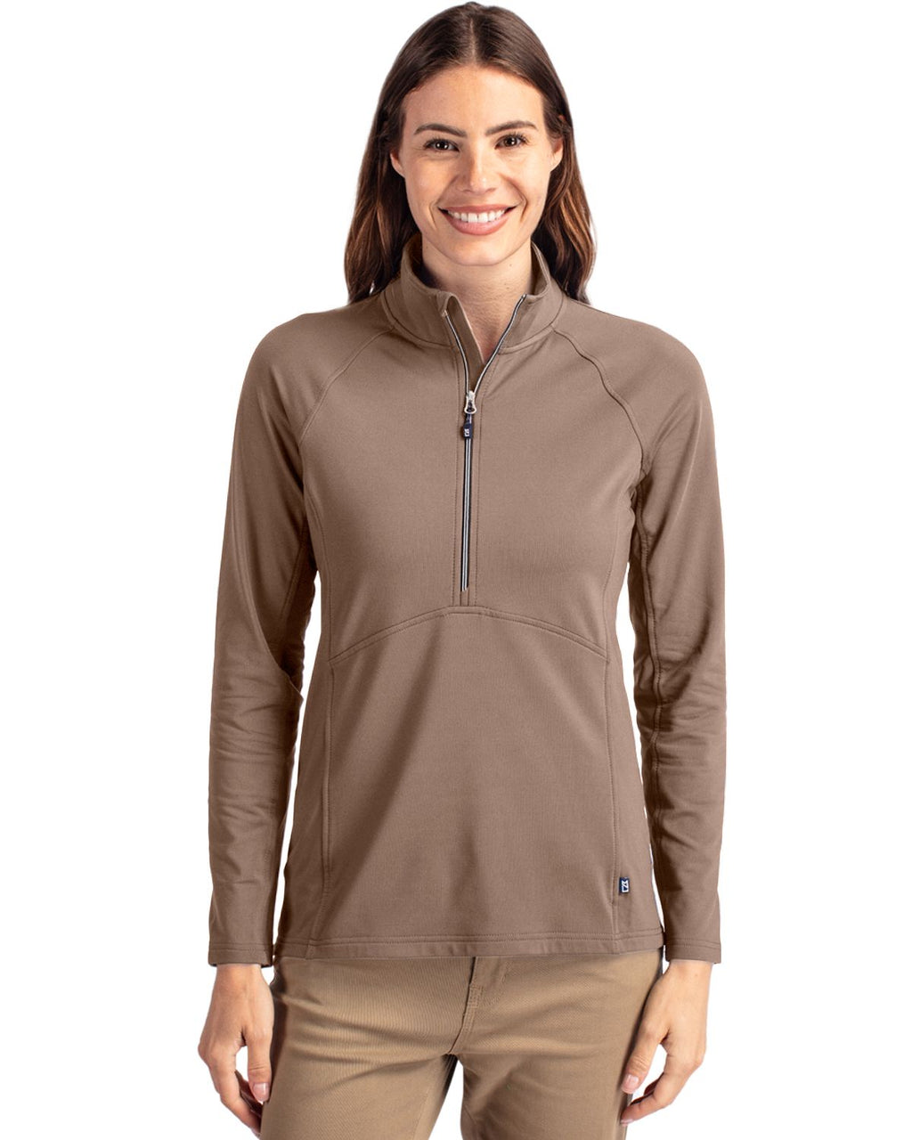 Cutter & Buck® Adapt Eco Knit Stretch Recycled Womens Half Zip Pullover