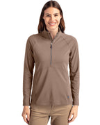 Cutter & Buck® Adapt Eco Knit Stretch Recycled Womens Half Zip Pullover