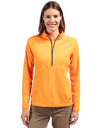 Cutter & Buck® Adapt Eco Knit Stretch Recycled Womens Half Zip Pullover