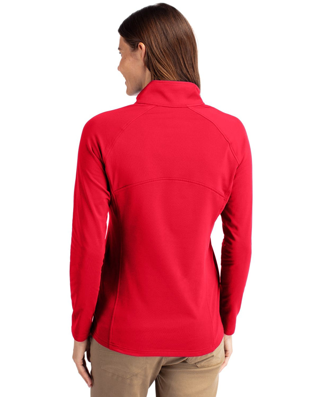 Cutter & Buck® Adapt Eco Knit Stretch Recycled Womens Half Zip Pullover