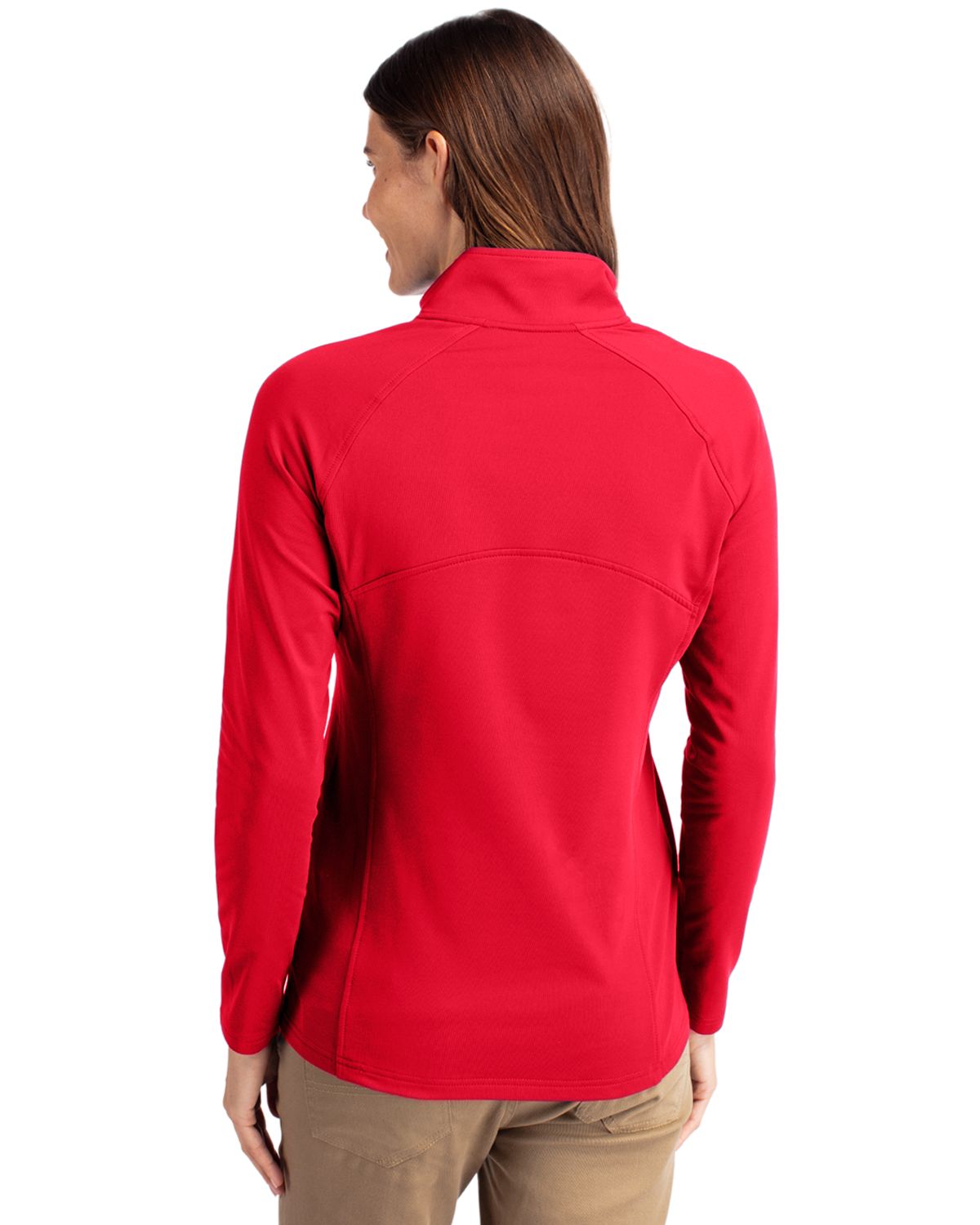 Cutter & Buck® Adapt Eco Knit Stretch Recycled Womens Half Zip Pullover