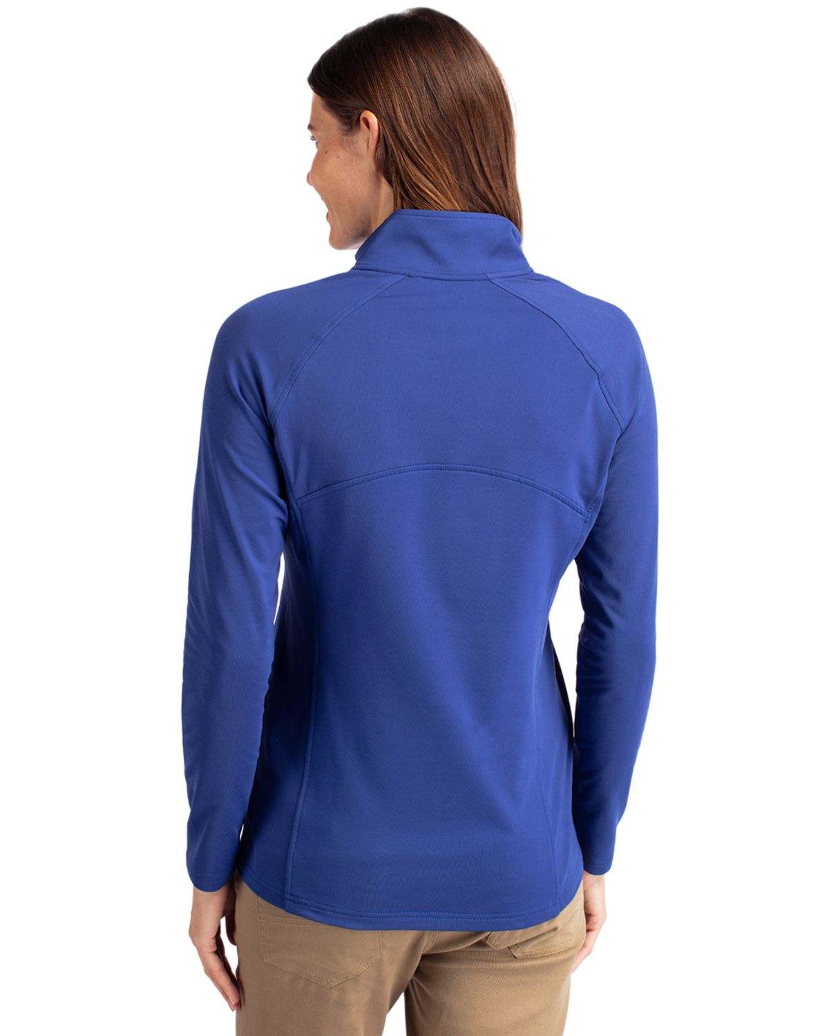 Cutter & Buck® Adapt Eco Knit Stretch Recycled Womens Half Zip Pullover