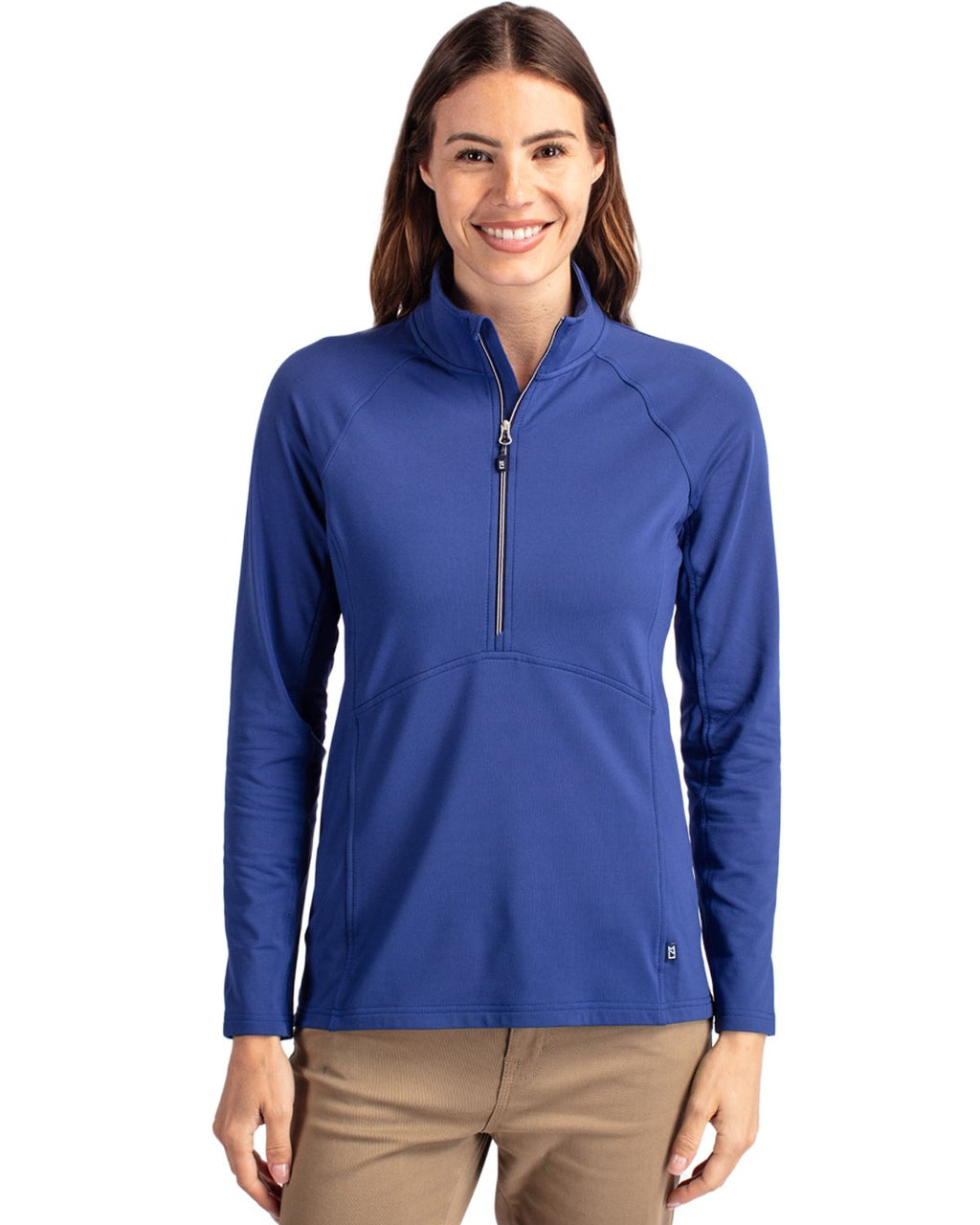 Cutter & Buck® Adapt Eco Knit Stretch Recycled Womens Half Zip Pullover