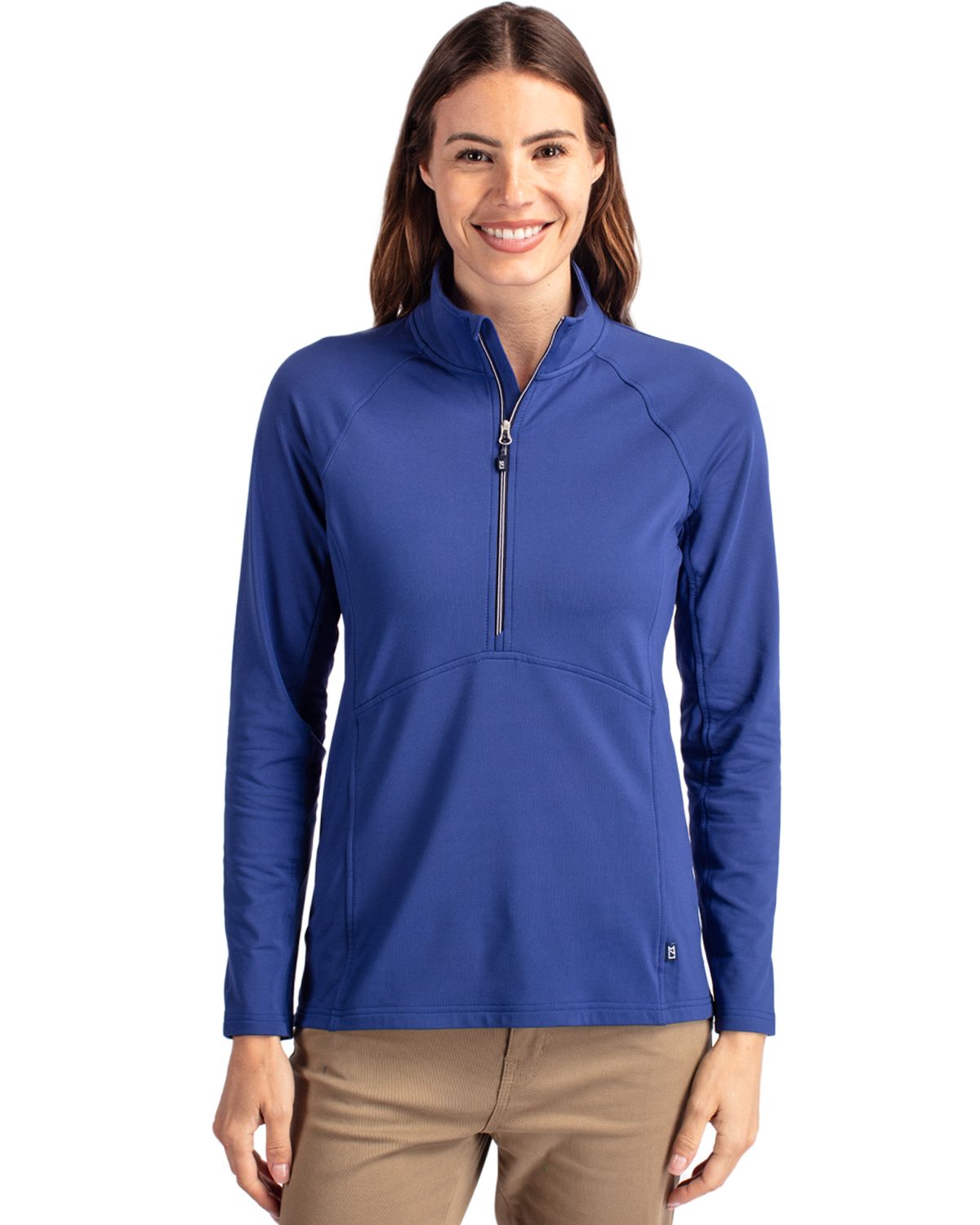 Cutter & Buck® Adapt Eco Knit Stretch Recycled Womens Half Zip Pullover