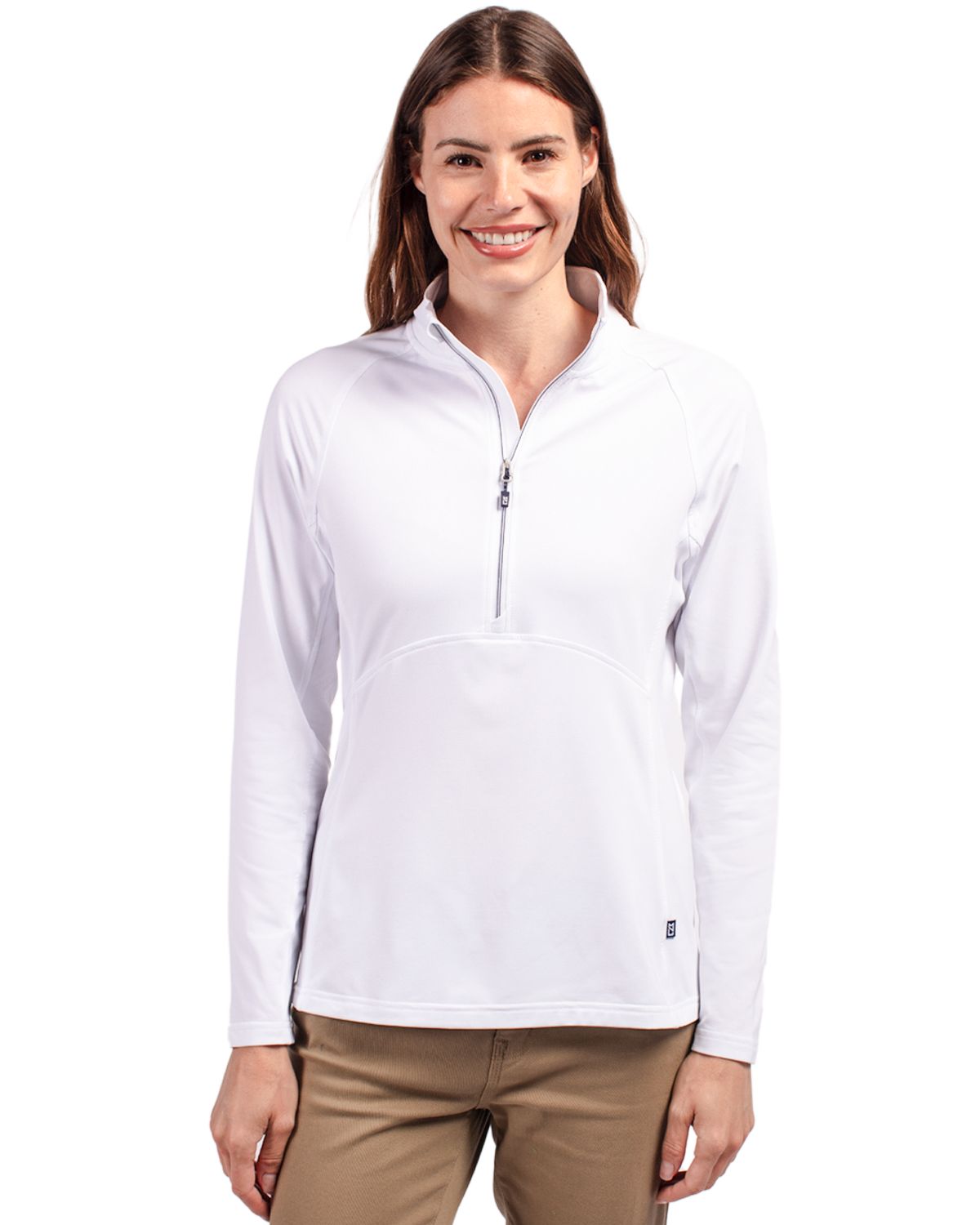 Cutter & Buck® Adapt Eco Knit Stretch Recycled Womens Half Zip Pullover