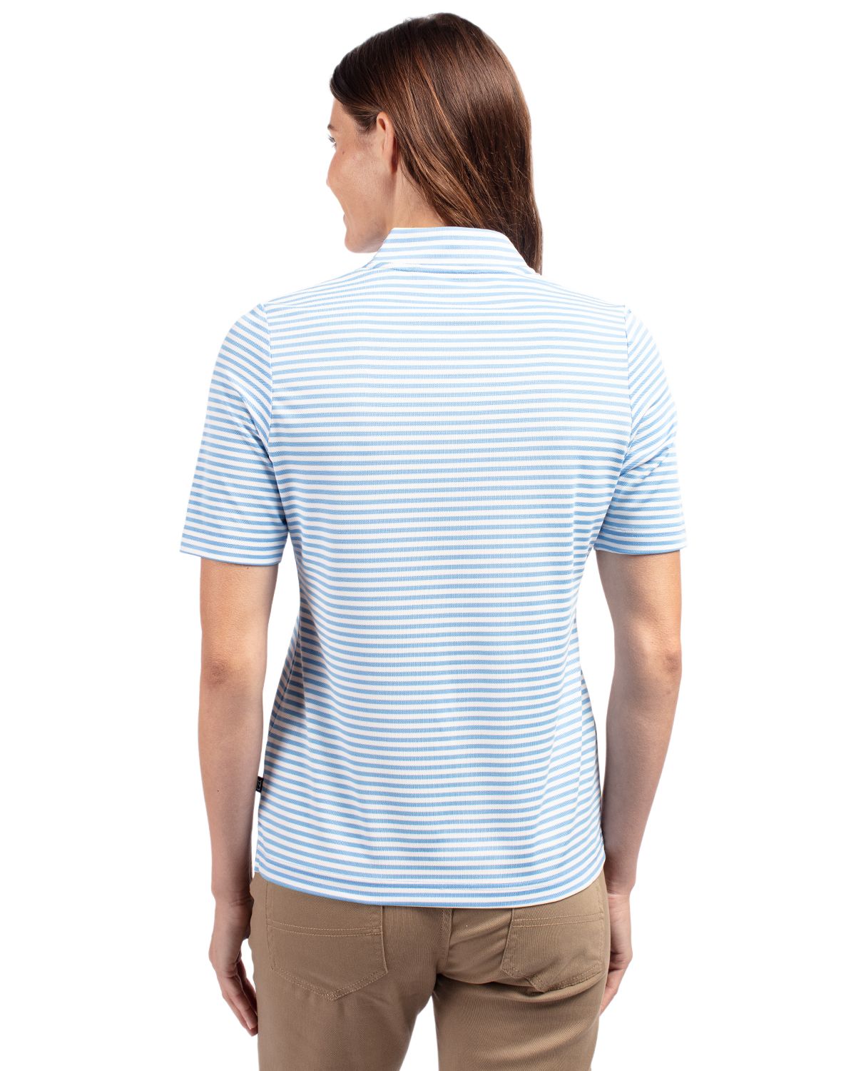 Cutter & Buck® Virtue Eco Pique Stripe Recycled Womens Top