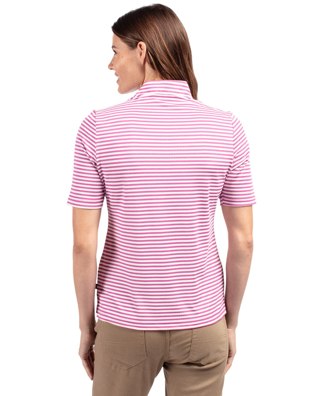 Cutter & Buck® Virtue Eco Pique Stripe Recycled Womens Top