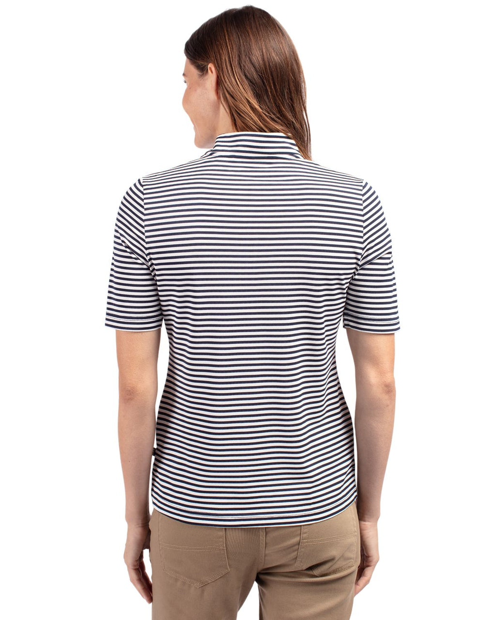 Cutter & Buck® Virtue Eco Pique Stripe Recycled Womens Top