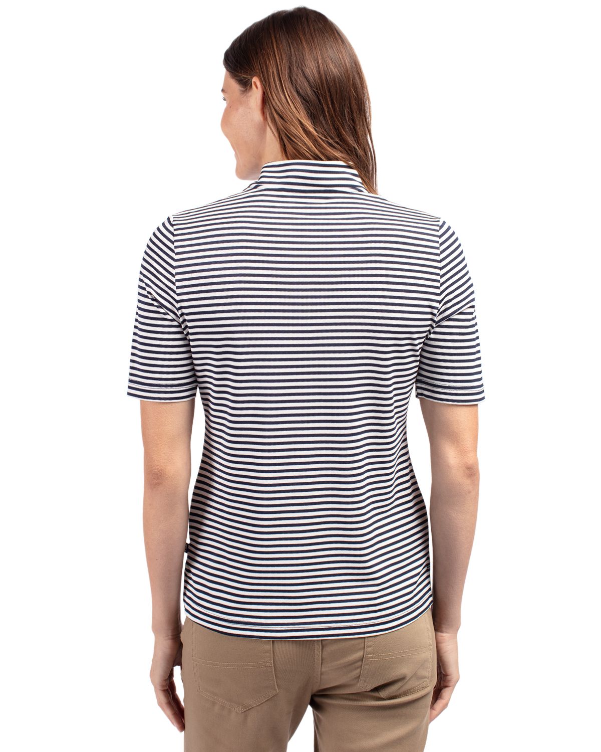 Cutter & Buck® Virtue Eco Pique Stripe Recycled Womens Top