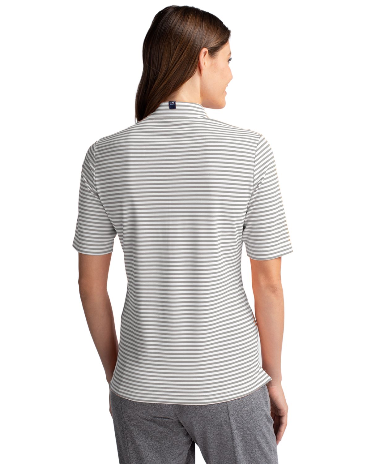 Cutter & Buck® Virtue Eco Pique Stripe Recycled Womens Top