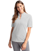 Cutter & Buck® Virtue Eco Pique Stripe Recycled Womens Top