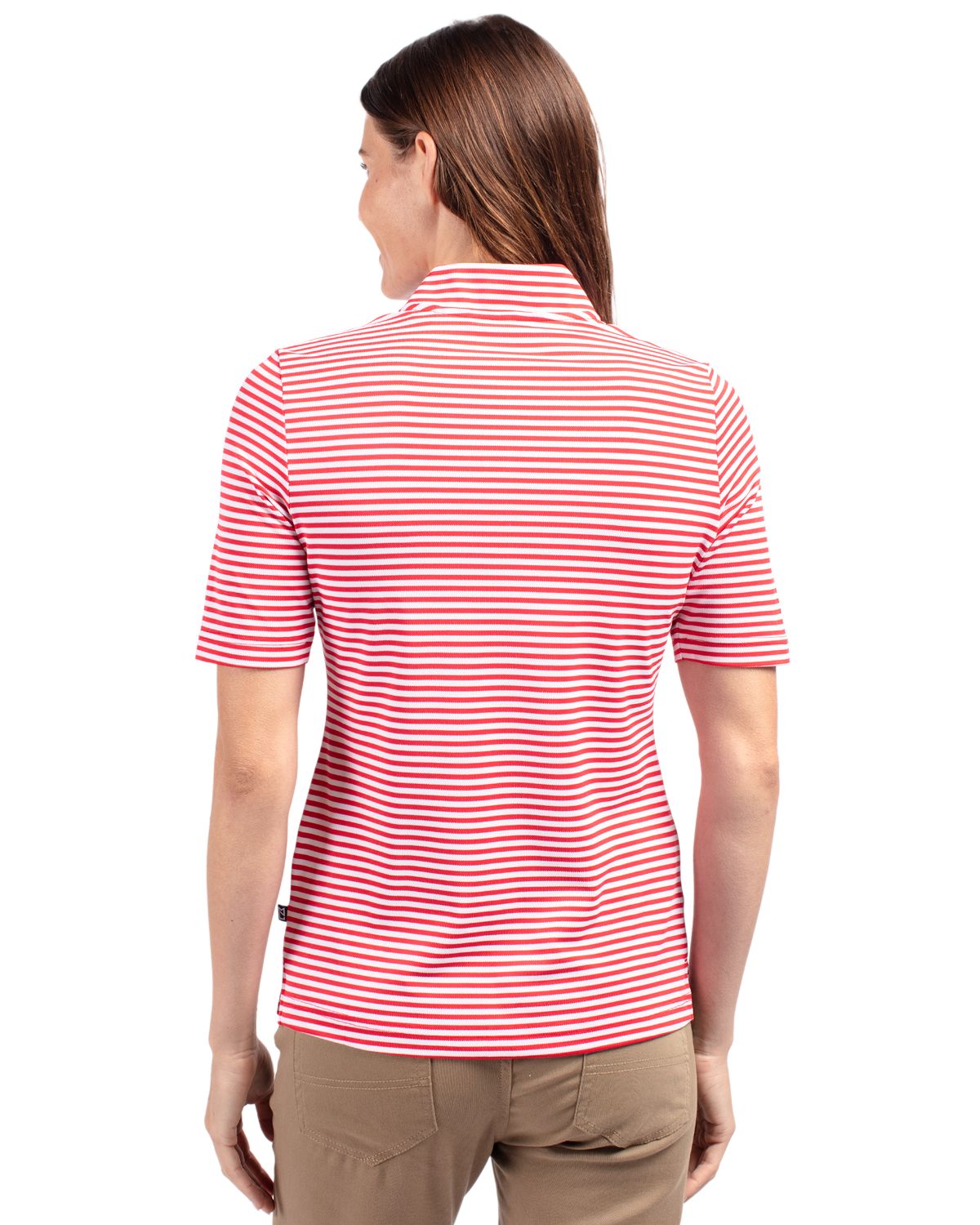 Cutter & Buck® Virtue Eco Pique Stripe Recycled Womens Top