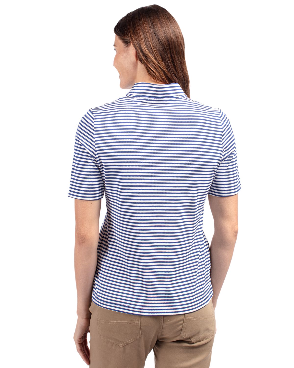 Cutter & Buck® Virtue Eco Pique Stripe Recycled Womens Top