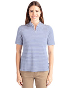 Cutter & Buck® Virtue Eco Pique Stripe Recycled Womens Top