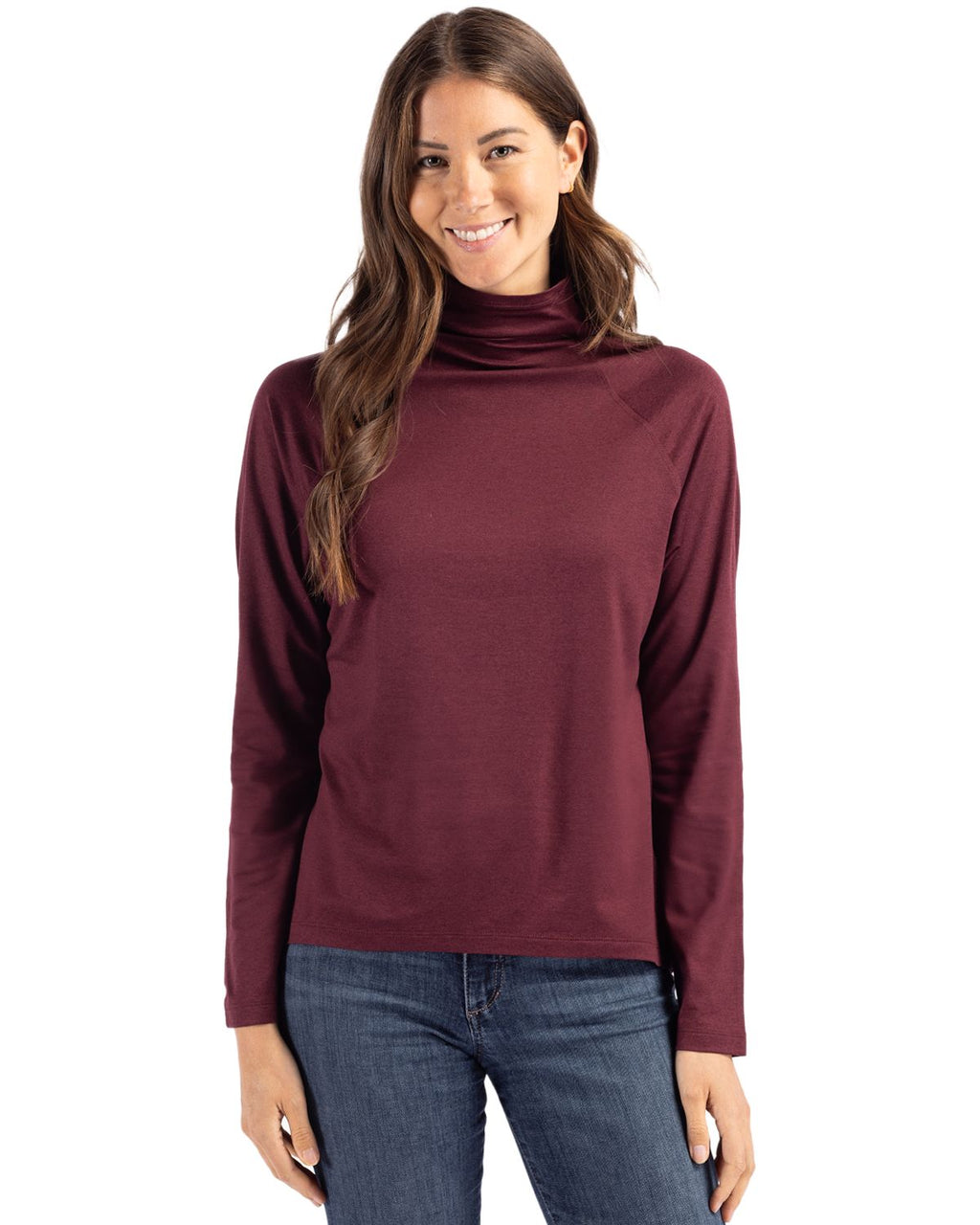 Cutter & Buck® Coastline Epic Comfort Recycled Womens Funnel Neck