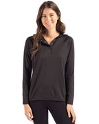 Cutter & Buck® Coastline Epic Comfort Recycled Womens Hooded Shirt