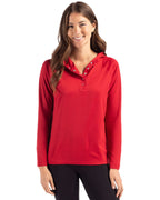 Cutter & Buck® Coastline Epic Comfort Recycled Womens Hooded Shirt