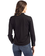 Cutter & Buck® Advantage Tri-Blend Eco Soft Pique Long Sleeve Knitted Womens Button Up