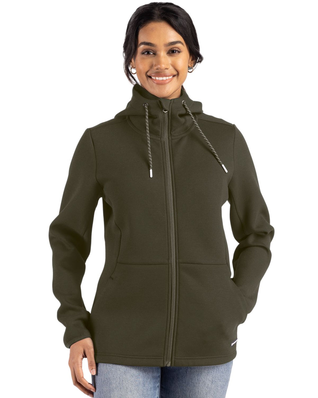 Cutter & Buck® Roam Epic Comfort Recycled Womens Full Zip Hooded Jacket