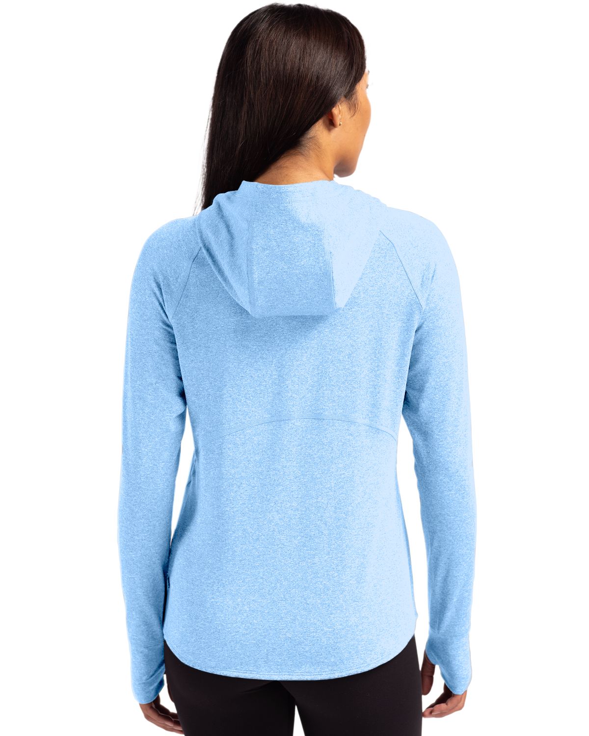 Cutter & Buck® Adapt Knit Recycled Womens Heathered Hooded Pullover