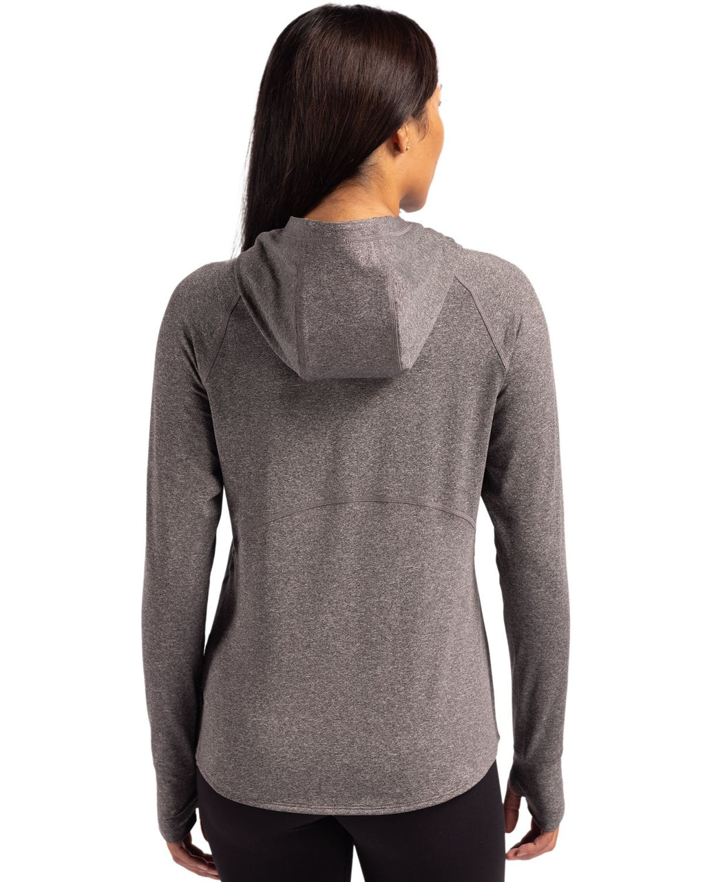 Cutter & Buck® Adapt Knit Recycled Womens Heathered Hooded Pullover