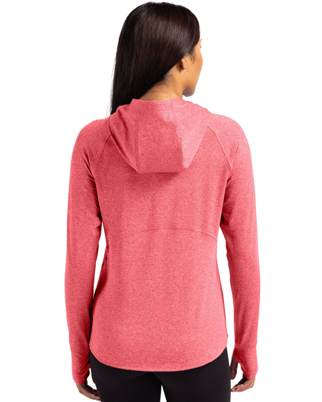 Cutter & Buck® Adapt Knit Recycled Womens Heathered Hooded Pullover