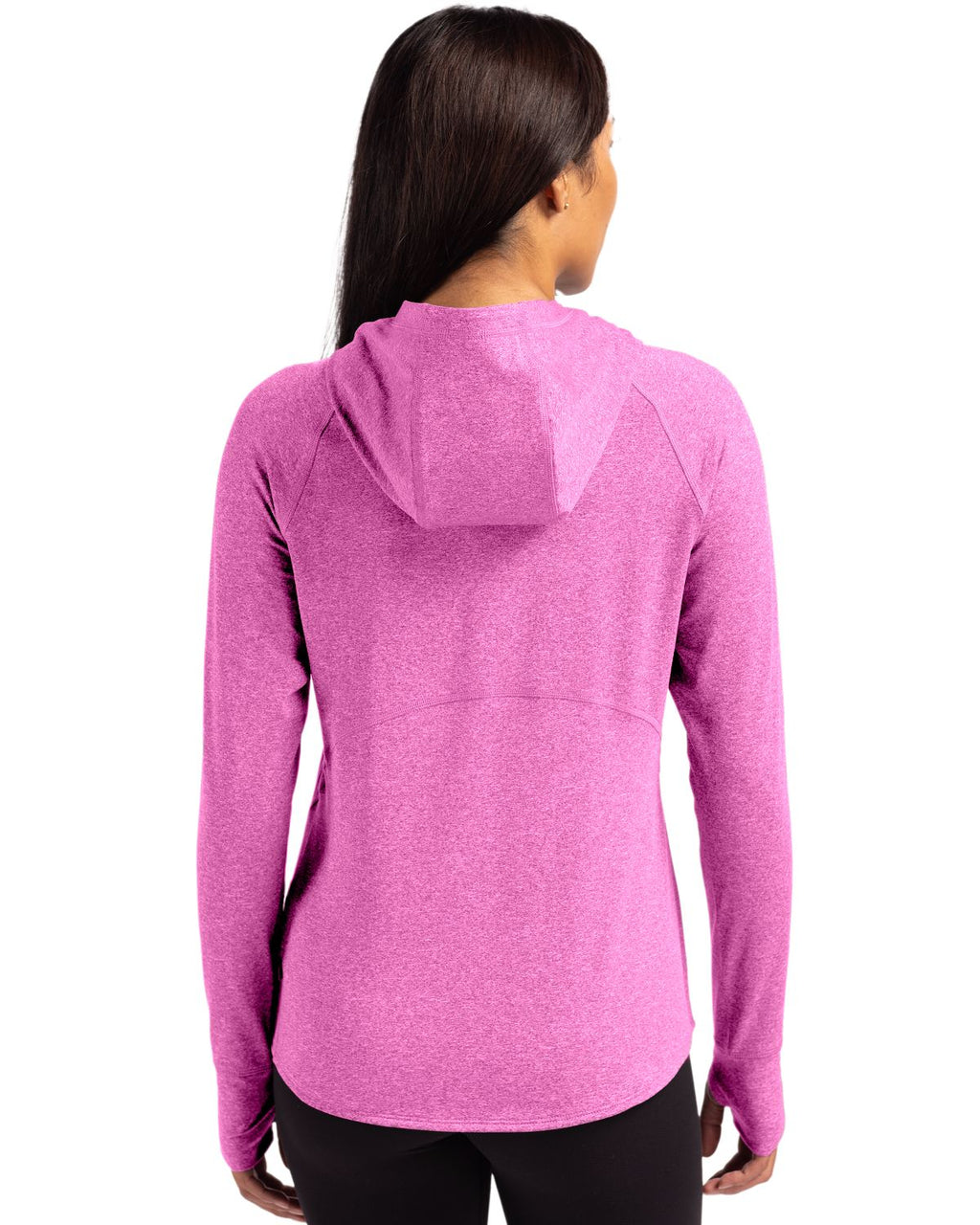 Cutter & Buck® Adapt Knit Recycled Womens Heathered Hooded Pullover