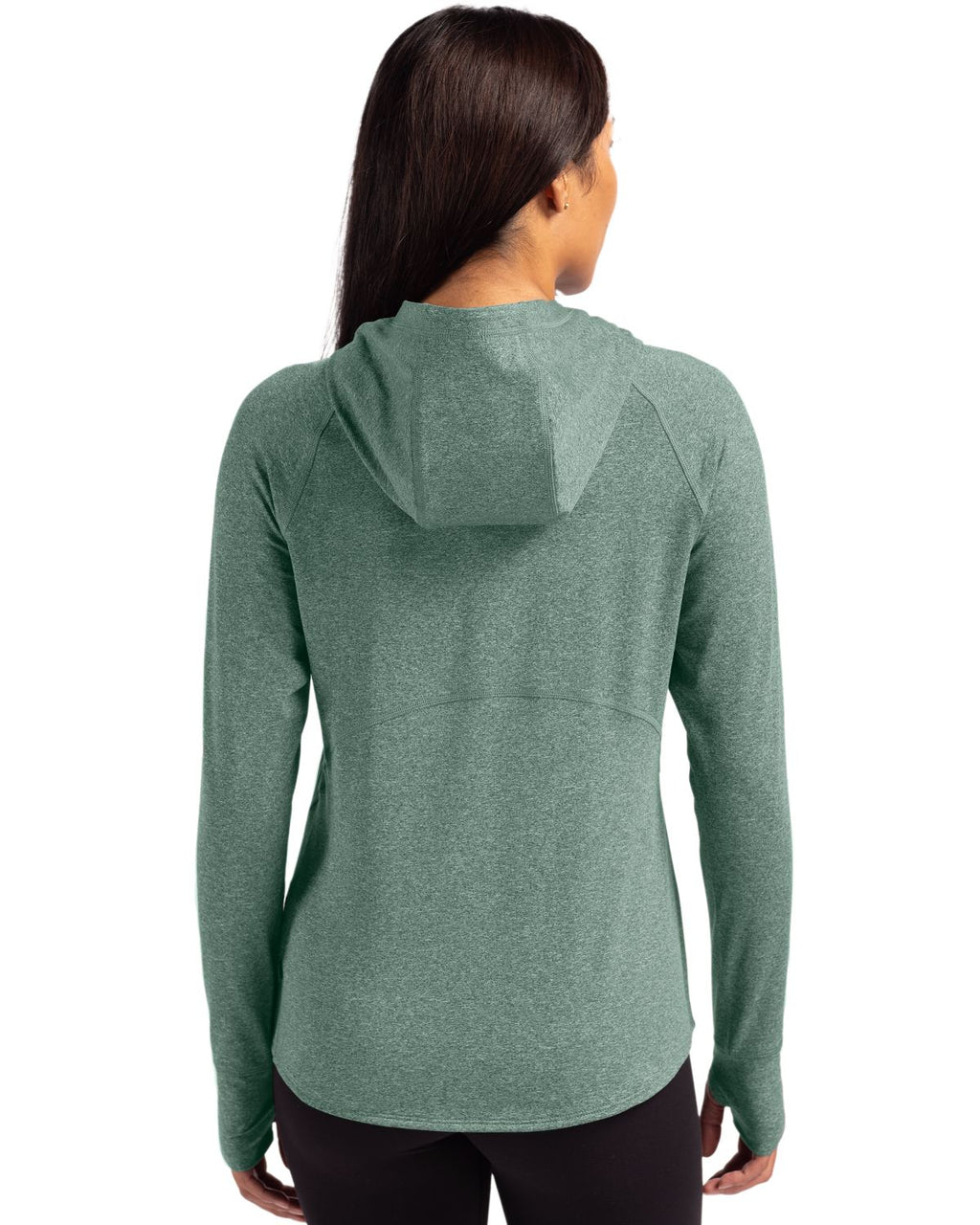 Cutter & Buck® Adapt Knit Recycled Womens Heathered Hooded Pullover