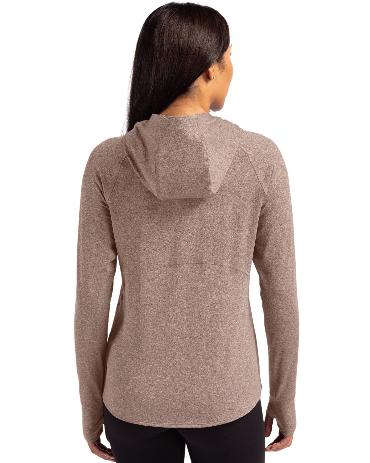 Cutter & Buck® Adapt Knit Recycled Womens Heathered Hooded Pullover